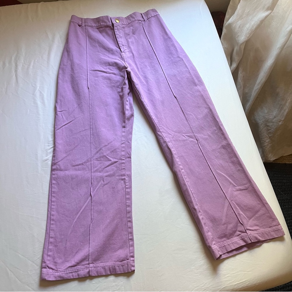 BIG BUD PRESS Lavender purple wide flare bootcut western cropped pants